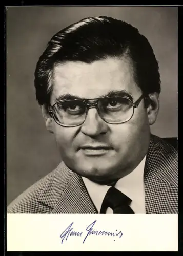 AK Portrait von Hans Koschnick, stellvertretender Vorsitzender der SPD