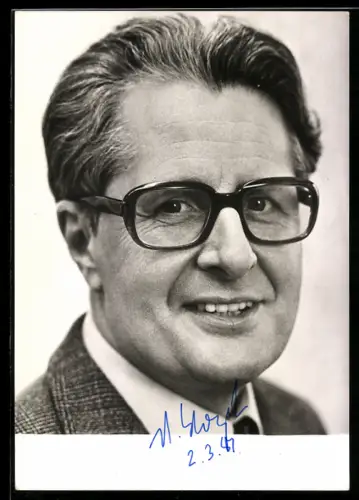 AK Portrait von SPD-Politiker Hans Jochen Vogel