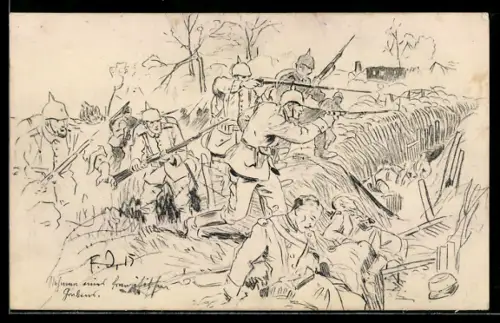 AK Infanteriesoldaten im Gefecht