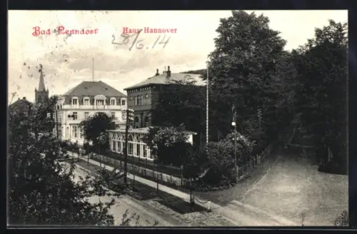 AK Bad Nenndorf, Hotel Haus Hannover mit Strassenpartie