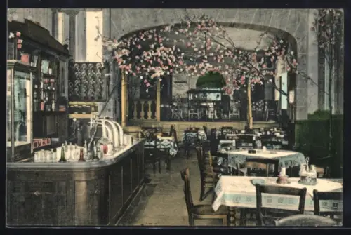 AK Siegen, Hotel Victoria, Marburgerstrasse 14, Innenansicht