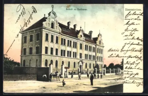 AK Haunstetten, Schul- und Rathaus