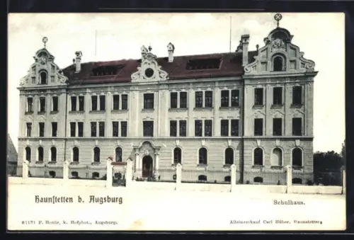 AK Haunstetten b. Augsburg, Schulhaus