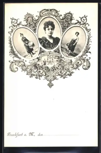 AK Frankfurt a. M., Theaterschauspielerin H. Schacko als Marie und als Mignon