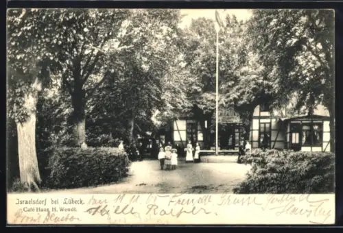 AK Israelsdorf b. Lübeck, Cafe Haus H. Wendt