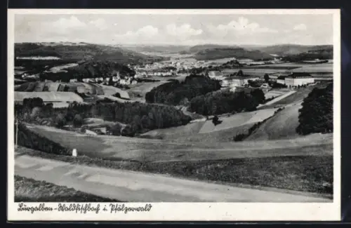 AK Burgalben-Waldfischbach, Ortsansicht mit Umgebung