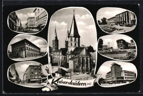 AK Kaiserslautern /Pfalz, Stiftskirche, Rathaus, Gebäudeansichten