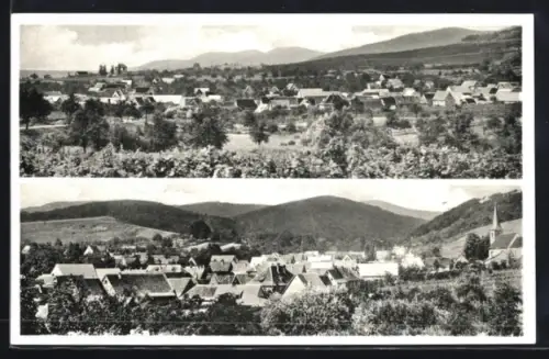 AK Rechtenbach a. d. Weinstrasse, Ort mit Blick zum Weintor