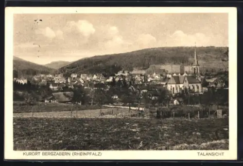 AK Bergzabern /Rheinpfalz, Orts- u. Talansicht