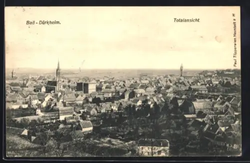 AK Bad Dürkheim, Totalansicht aus der Vogelschau