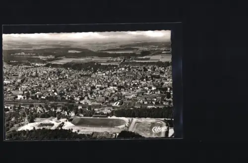 AK Kaiserslautern /Pfalz, Panoramaansicht der Stadt vom Flugzeug aus