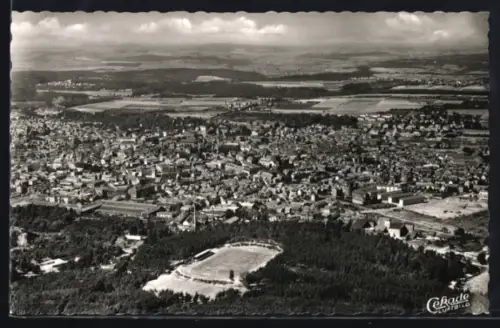 AK Kaiserslautern, Luftaufnahme der Stadt und Stadion