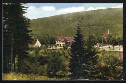AK Kaiserslautern-Eselsfürth, Landschaftsansicht mit Gebäuden und Wald