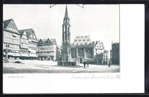 AK Alt-Frankfurt, Denkmal am Römerberg