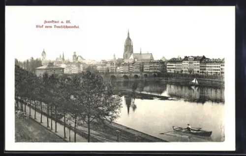 AK Frankfurt-Sachsenhausen, Blick vom Deutschherrnkai