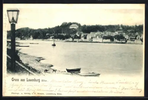 AK Lauenburg /Elbe, Uferpartie