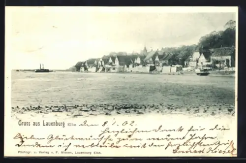 AK Lauenburg /Elbe, Uferpartie