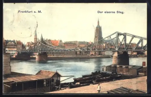 AK Alt-Frankfurt, Eiserner Steg und Dom