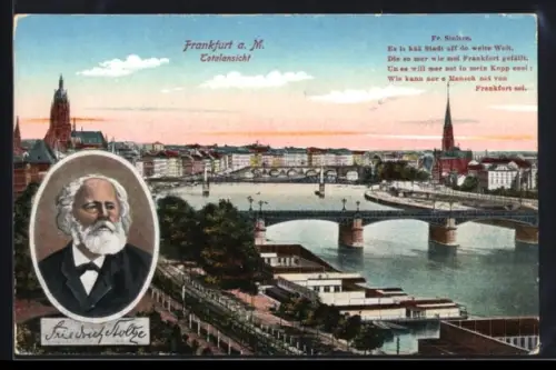 AK Frankfurt /Main, Panorama von der Stadt