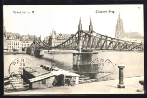 AK Alt-Frankfurt, Eiserner Steg und Dom