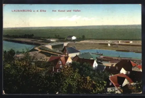AK Lauenburg a. d. Elbe, Am Kanal und Hafen