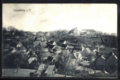 AK Lauenburg a. Elbe, Teilansicht mit Strassenpartie