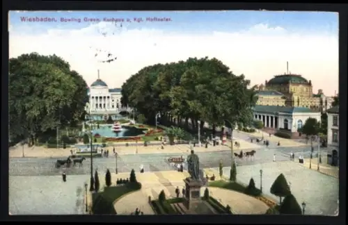 AK Wiesbaden, Bowling Green, Kurhaus und Königliches Hoftheater