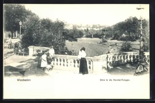 AK Wiesbaden, Blick in die Nerotal-Anlagen