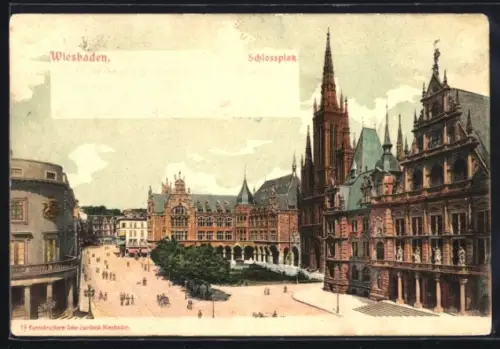 AK Wiesbaden, Schlossplatz