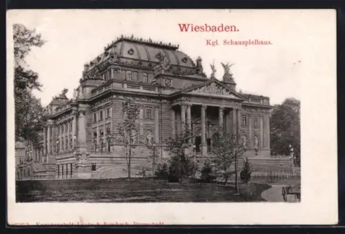 AK Wiesbaden, Königliches Schauspielhaus