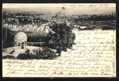 AK Wiesbaden, Totalansicht vom Neroberg