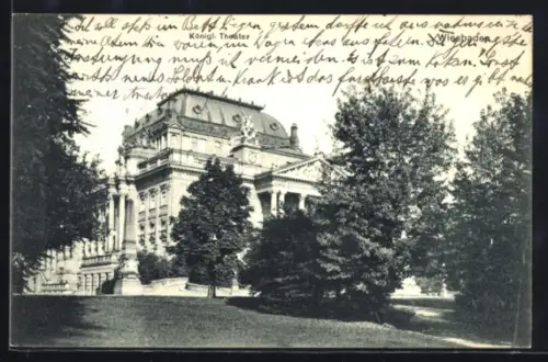 AK Wiesbaden, Königliches Theater