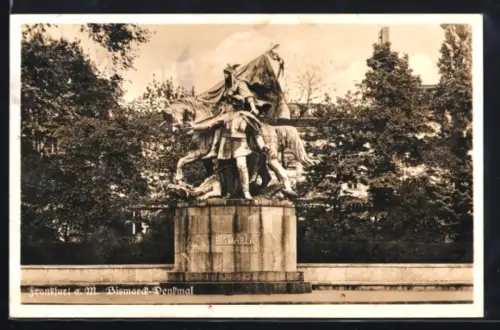 AK Frankfurt a. M., Bismarck-Denkmal