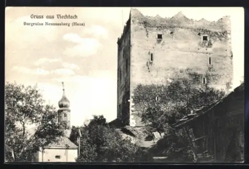 AK Viechtach, Burgruine Neunussberg Haus