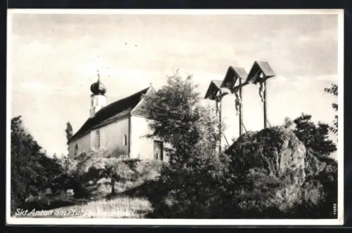 AK Viechtach, Kapelle St. Anton am Pfahl, Bildstöcke