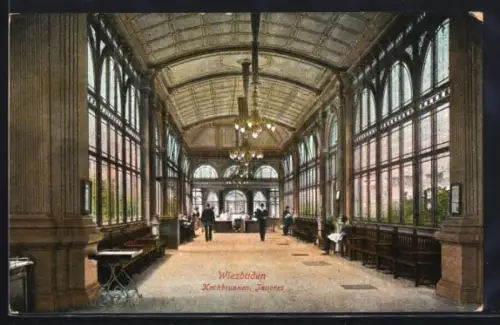 AK Wiesbaden, Kochbrunnen, Innenansicht