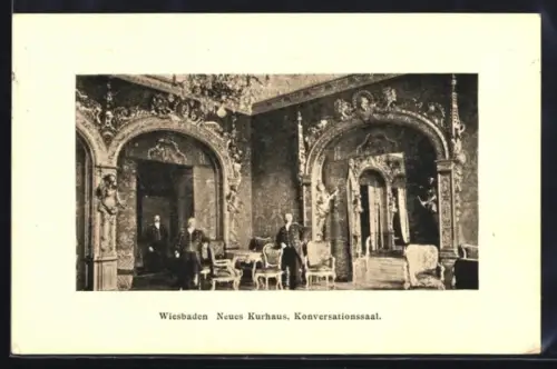 AK Wiesbaden, Neues Kurhaus, Konversationssaal