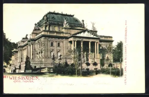 AK Wiesbaden, Königliches Theater