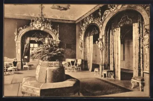 AK Wiesbaden, Grüner Conversationssaal im Kurhaus