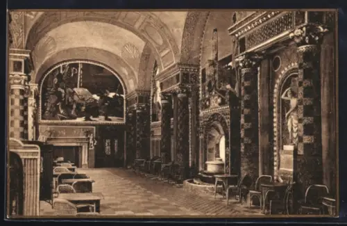 AK Wiesbaden, Kurhaus, Muschelsaal