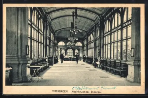 AK Wiesbaden, Kochbrunnen, Innenansicht