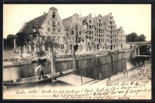 AK Lübeck, Alte Traven-Speicher