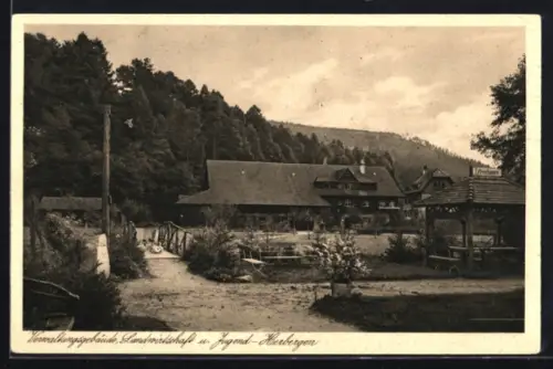 AK Bad Liebenzell, Kurplatz Monbachtal mit Jugendherberge und Verwaltungsgebäude