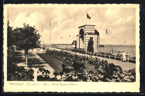 AK Bansin, Ostseebad, Am Musikpavillon