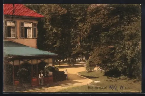AK Bad Nenndorf, Gartenansicht der Kolonie