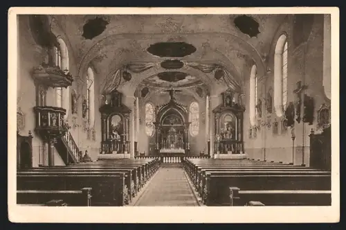 AK Haunstetten, Pfarrkirche, Innenansicht