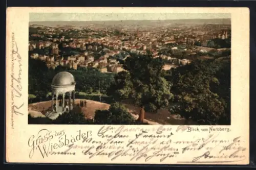 AK Wiesbaden, Blick vom Neroberg