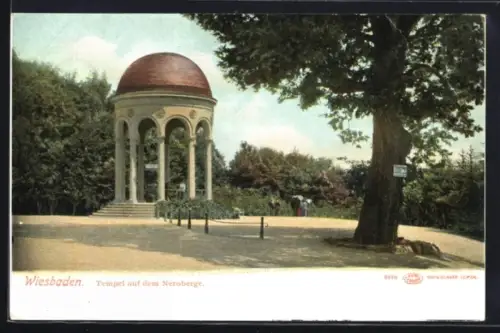 AK Wiesbaden, Tempel auf dem Neroberg