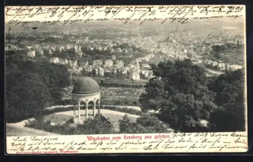 AK Wiesbaden, Neroberg, Stadtpanorama