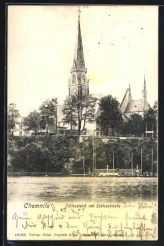 AK Chemnitz, Schlossteich, Schlosskirche